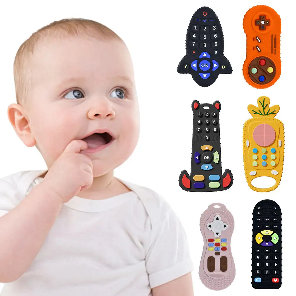 Kids Nature Education - Baby Siliconen Bijtring Speelgoed Afstandsbediening Vorm