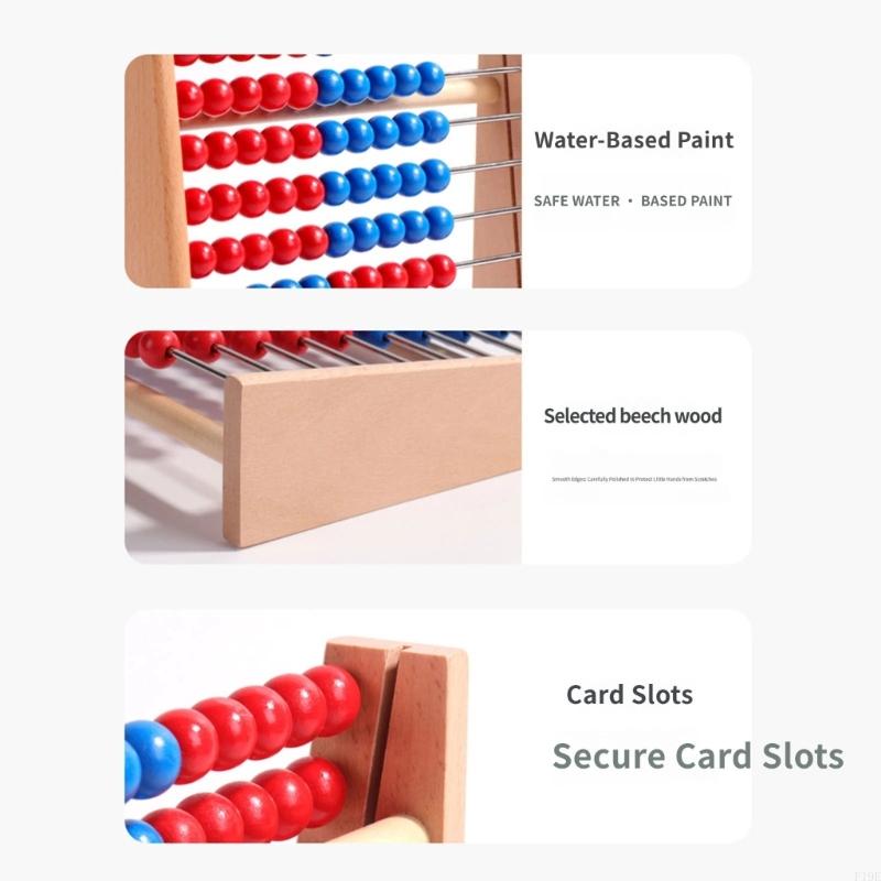 Houten telraam met rode en bla - Abacus Counting Bead recensie en prijs