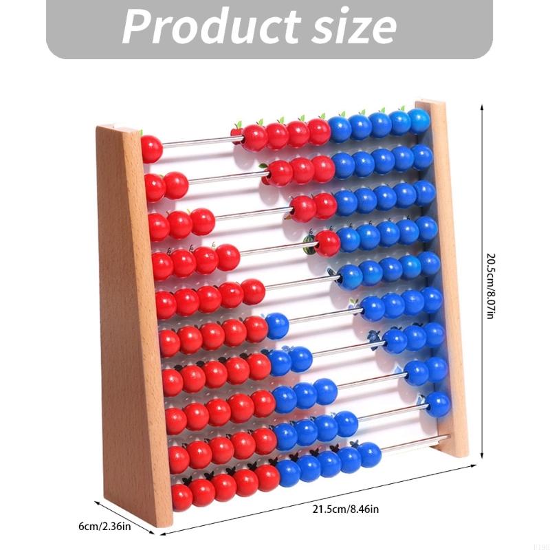 Houten telraam met rode en bla - Abacus Counting Bead recensie en prijs