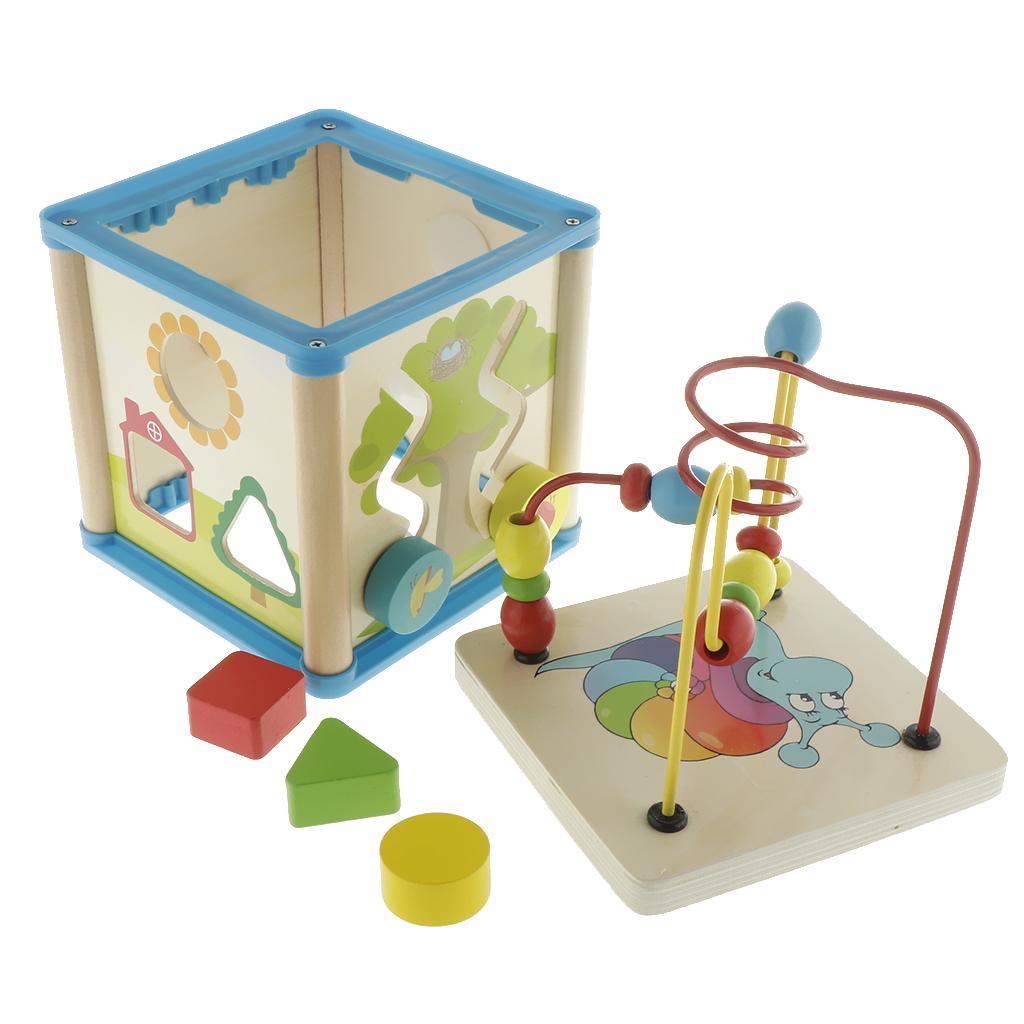 Houten activiteitenkubus 3D pu - Abacus Counting Bead recensie en prijs