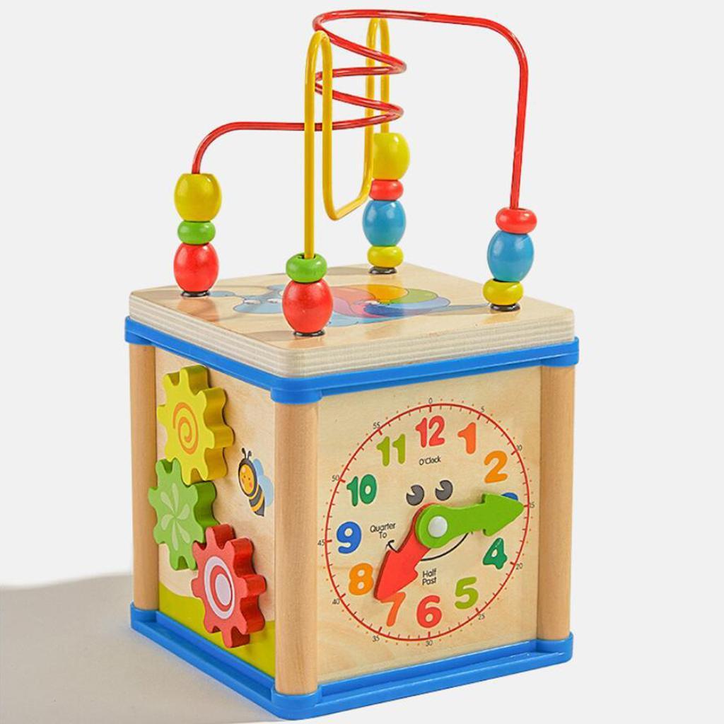 Houten activiteitenkubus 3D pu - Abacus Counting Bead recensie en prijs