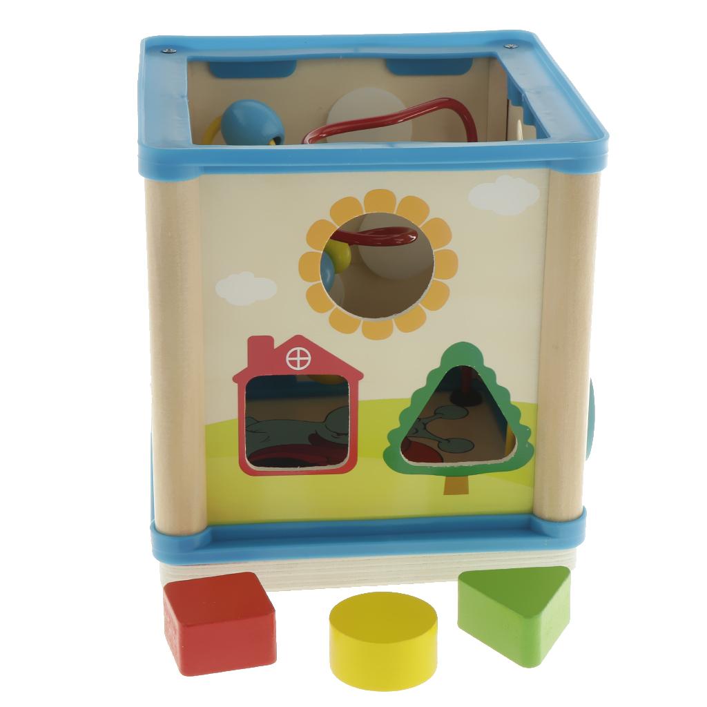 Houten activiteitenkubus 3D pu - Abacus Counting Bead recensie en prijs